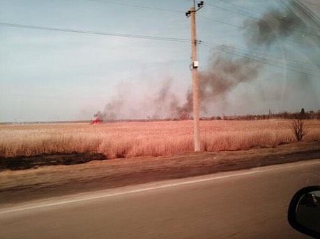 Под Белозеркой случился пожар