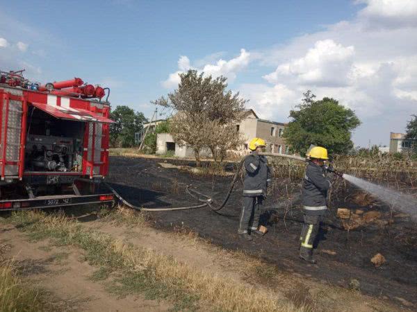 У Каховському районі горів сухостій