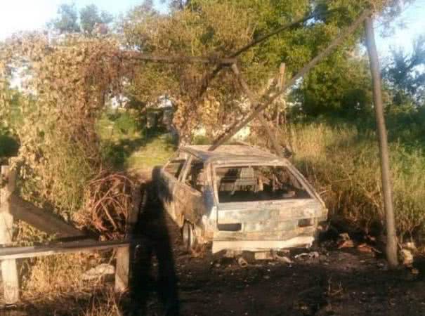 В Олешковском районе горел легковой автомобиль