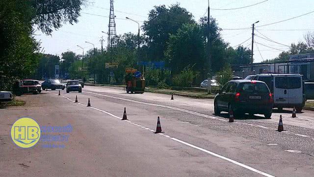 В Геническе приступили к нанесению разметки на центральных улицах города