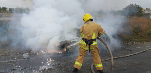 У Бериславі ліквідовано загорання автомобіля