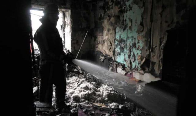 Пожар в центре Херсона: спасатели откачивали пострадавших