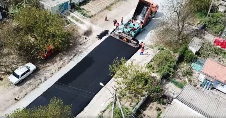 В Каховке реконструировали дорожное покрытие по улице Портовой