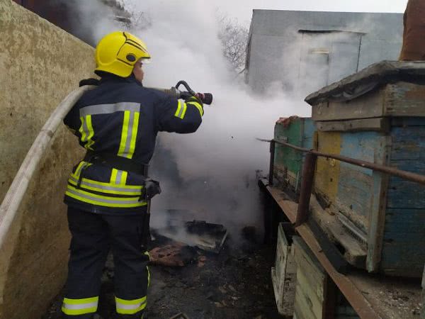 На Херсонщине из-за неосторожного сжигания мусора горел прицеп с ульями