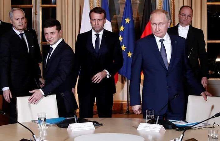 Встреча Зеленского, Путина, Меркель и Макрона