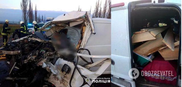 Под Николаевом микроавтобус с телами больных COVID-19 попал в ДТП: водитель погиб.