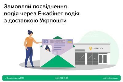 На Херсонщині забрати посвідчення водія можна на Укрпошті