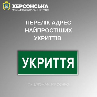 Херсонська МВА оприлюднила список діючих укриттів