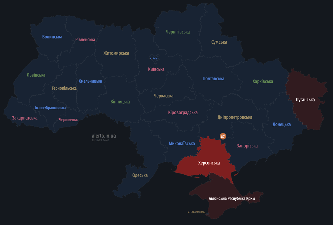 Мапа повітряних тривог