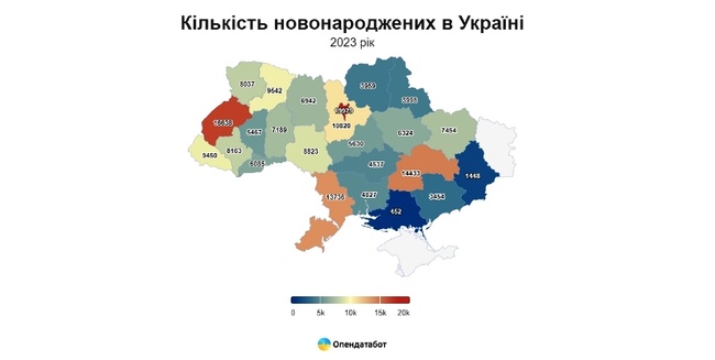 На Херсонщині торік народилося найменша в Україні кількість дітей