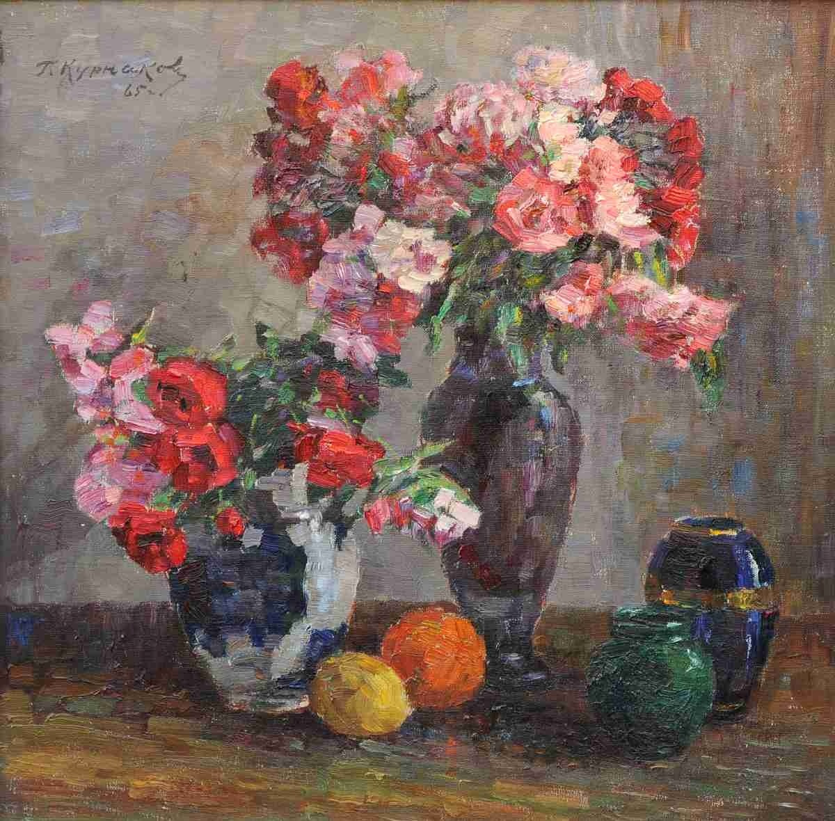 Георгій Курнаков (1887-1977). Троянди. 1965. Полотно, олія.