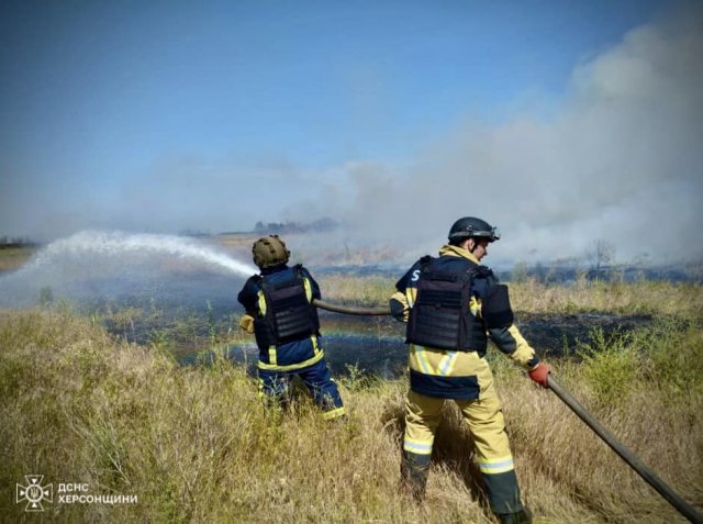 На Херсонщині протягом минулої доби виникло 7 пожеж на відкритих територіях
