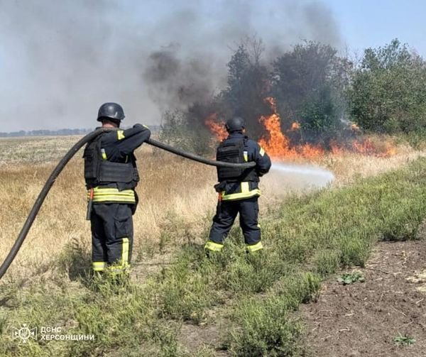 На Херсонщині за добу вогнеборці ліквідували 10 пожеж