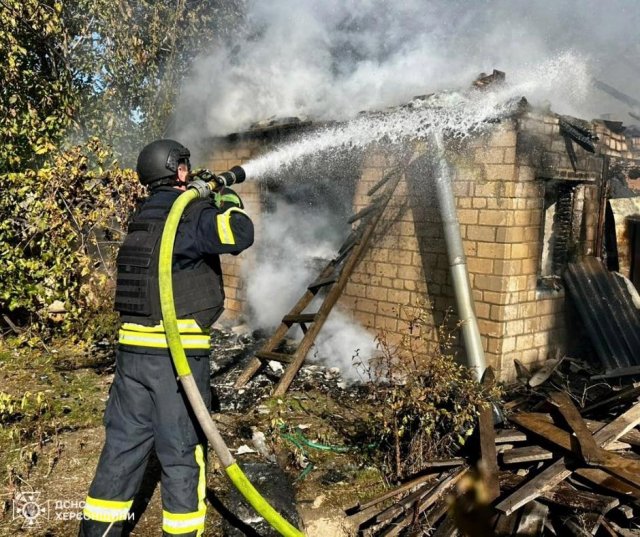 Бериславські рятувальники ліквідували пожежу житлового будинку