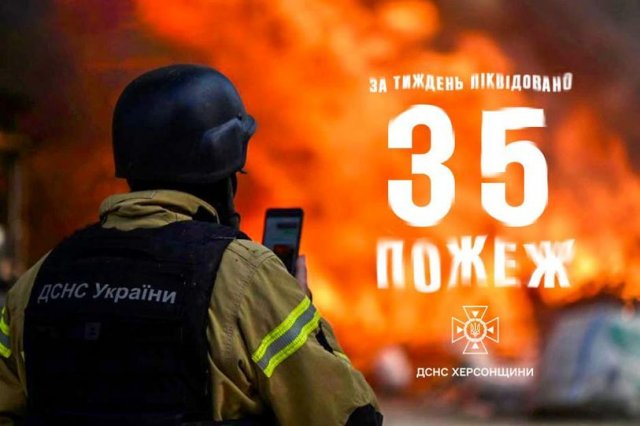 Російські обстріли за тиждень спричинили 35 пожеж