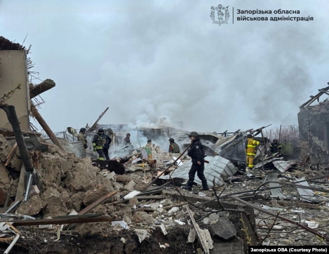 Наслідки російського обстрілу в Запорізькій області
